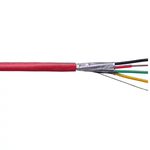 Kabel Kontrol Keamanan Alarm Kebakaran Terlindung Merah PVC Drum Kayu 1000FT