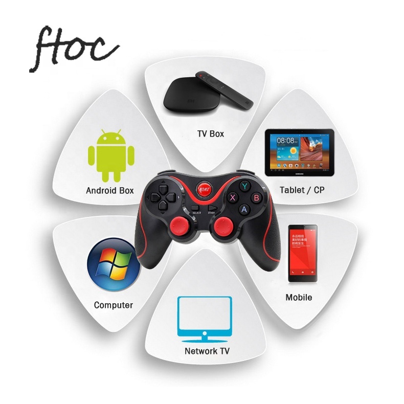 Nouveau Design En Gros Sans Fil Bluetooth Manette de Jeu Contrôle pour PS3/PC/PSV/Android/XBOX360/OTG