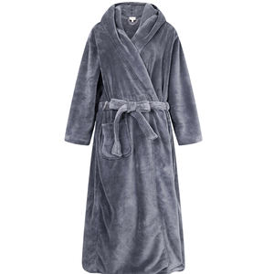 <strong>Men</strong> Hooded Bathrobe Custom <strong>Black</strong> Fleece Bath Robe Lightweight Shower Spa Bathrobe <strong>Dressing</strong> <strong>Gown</strong> - Product Image 4