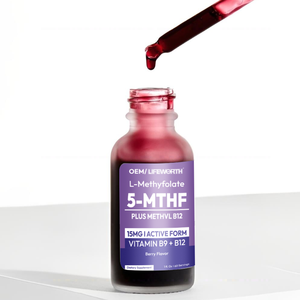 Lifeworth methylfolate Methyl B12 5-mthf dạng lỏng Folate cho mọi lứa tuổi tâm trạng, hành vi, nhận thức trẻ em trợ giúp giấc ngủ thân thiện - Product Image 1