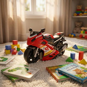 Modelo de Motocicleta de Carreras de Juguete de Plástico a Escala 1:16 para Niños, Sin Necesidad de Batería - Product Image 1