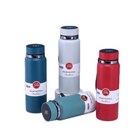 Bouteilles d'eau avec logo personnalisé Flacons à vide en acier inoxydable Thermos numérique 2025 Dernière bouteille intelligente Led sur couvercle