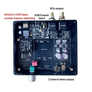 Decodificador <span class=keywords><strong>R2R</strong></span> V4.0 mejorado, salida RCA/3.5/4.4, compatible con entrada coaxial/USB con ajuste de volumen, carcasa CNC, PCM de 24 bits - Product Image 2