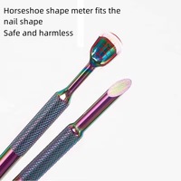 Pousse-cuticules double extrémité en acier inoxydable, nettoyeur d'ongles réutilisable, outil de manucure professionnel, logo personnalisé