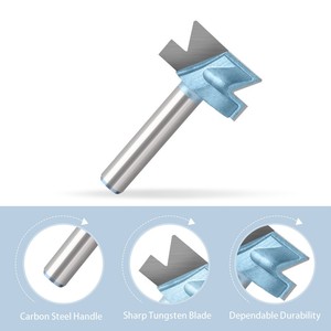 8mm 12mm Ngăn kéo trượt đường sắt cắt rắn gỗ hướng dẫn đường sắt Thanh trượt khía bàn nam và nữ trượt rãnh hợp kim phay công cụ - Product Image 6