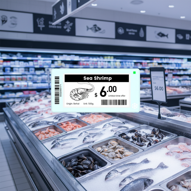 JINGXIN Waterproof 3 Years of Long-term Battery Life 2.66" E Ink Freezer Electronic Price Tag for Supermarket Store
