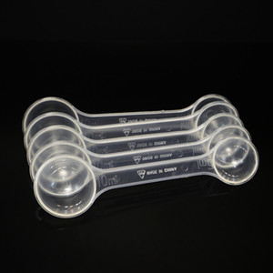 Cuchara medidora de plástico PP transparente de doble cabeza de 5ml y 10ml para cuchara de leche en polvo, cuchara de <span class=keywords><strong>dos</strong></span> cabezas para líquido de jarabe con escala - Product Image 2