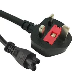 Mickey Mouse Connector UK Standard iec c5 female Socket 3pin Power Cable Type G Plug Printer Scanner 1.5m AC Power Cord