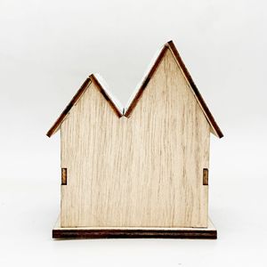 Christmas Decorations Light Up Wooden House <b>Ornaments</b> Glowing Wooden Cabin Tabletop Decor for Christmas Tree Home Desktop Xmas - Product Image 4