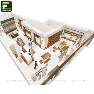 Étagère de présentation de vêtements de style urbain, comptoir de vêtements, armoire à vêtements, meuble en verre - Product Image 3