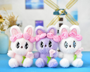 Llavero de Conejo de Peluche Suave, Adorable Muñeco de Peluche, Llavero de Conejita <span class=keywords><strong>Esther</strong></span>, Colgante para Bolso, Encantador Regalo de Cumpleaños para Niñas - Product Image 6