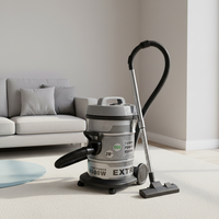 Aspirateur Cyclone Électrique Portable à Bidon pour Usage Commercial 21L, Sans Sac, Réservoir en Acier Inoxydable, Système de Nettoyage Humide/Sec