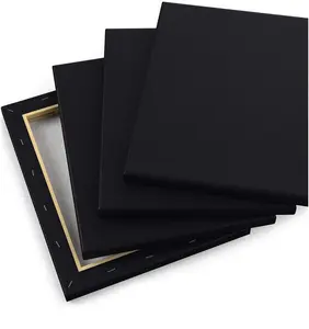 2022 חדש אספקת אמנות 30*30cm אשוח מסגרת 100% כותנה שחור נמתח בד עבור ציור