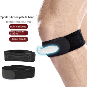 Rodillera Ajustable de Silicona para Adultos con Protección de Rótula <span class=keywords><strong>y</strong></span> Absorción de Impactos Integrada para Actividades al Aire Libre - Product Image 1