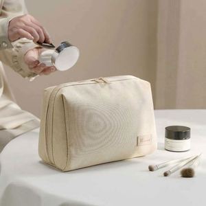 Recycled RPET Linen <b>Makeup</b> Cosmetic Bag Eco Friendly Organic Cotton Canvas Zipper Custom Printed Cotton Cosmetic Bag - Product Image 3