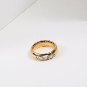 Bagues en zircone plaqué or 18K pour femmes, anneau de doigt irrégulier, haut de gamme, collection <span class=keywords><strong>2022</strong></span>, livraison gratuite - Product Image 6