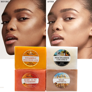 Savon naturel au lait de chèvre pour le soin de la peau Savon à la glycérine blanchissant et exfoliant pour la peau Savon de riz fait main pour femmes - Product Image 2