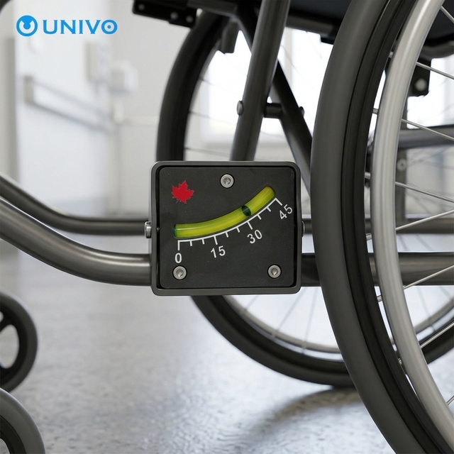 Univo Vehicle Tilt Sensor Wheel Chair Ship Heel Measuring Waterproof Tube Marine Inclinometer Meter Slope Detection 0-45 Degree