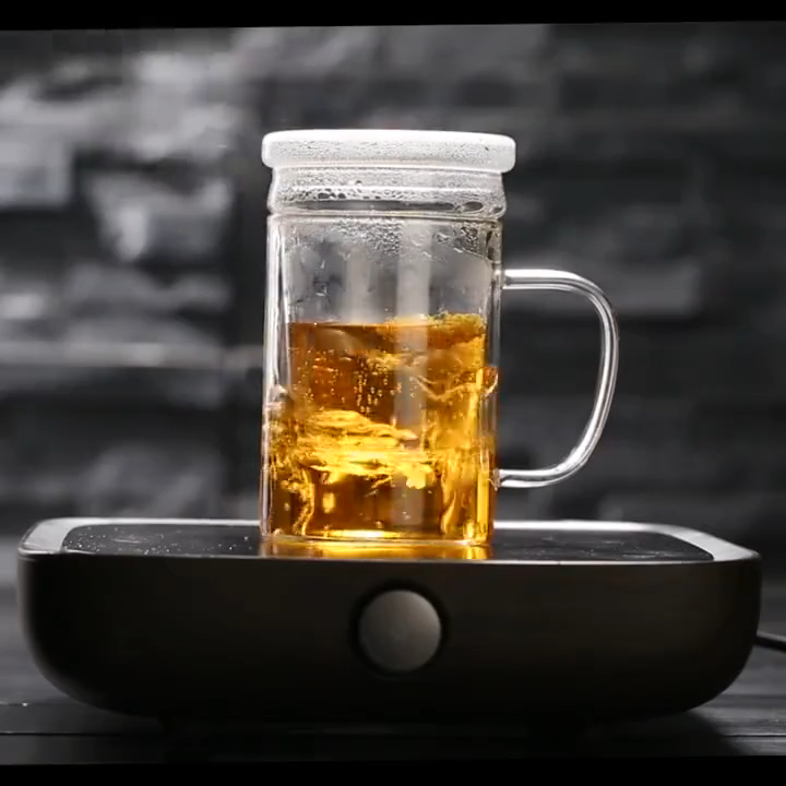 8 oz Thermal Insulated Clear Double Walled Glass Coffee Mugs Glass Coffee  Cup With Handle