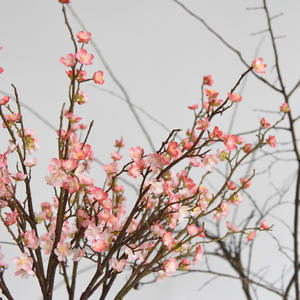 O-X0100 Vente chaude Fournisseur Bouquet <span class=keywords><strong>de</strong></span> fleurs artificielles Fleurs en soie faites à <span class=keywords><strong>la</strong></span> main Branches <span class=keywords><strong>de</strong></span> fleurs artificielles Prunier artificiel Fleur <span class=keywords><strong>de</strong></span> prunier Sakura - Product Image 2