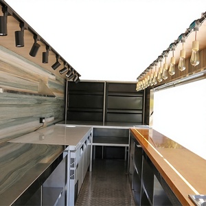 Fully Equipped Stainless Steel Food Truck Fast Food Mobile Restaurant GPS Tracking Serving Ice Cream Coffee Bubble Tea Candy - Product Image 1