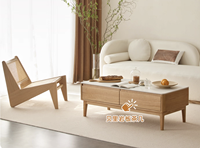 L7121 Salon Chambre à coucher Loisirs Dossier simple Chaise en rotin