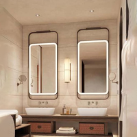 Prix d'usine Meilleur miroir rond de salon avec éclairage LED, support de sol ou de bureau, fond en acrylique, pour salle de bain et fixation murale, Fabricant