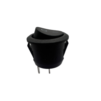Interrupteur à bascule rond SPST à 2 broches - Mini-interrupteur de commande de puissance durable pour voitures, camions, bateaux, camping-cars