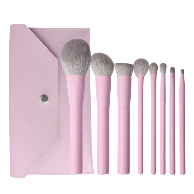 High Quality 8pcs Makeup Set Brush Make up Vegan Synthetic Hair Professional Cosmetic Pink Custom Makeup Brushes With Logo