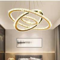 Lustre en cristal moderne grand luminaire suspendu en cristal pour salon chambre plafonnier Lustres Luminaire Plafonnier