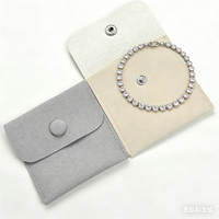 Pochette de luxe personnalisée en microfibre pour bijoux, style enveloppe, avec logo