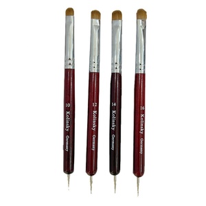 YINDUOFEI Pincel de uñas francés de doble punta personalizable, de pelo Kolinsky, para manicura profesional, mango de madera, tamaños 10 # -16 # - Product Image 6