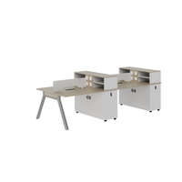 Nouvelle station de travail de bureau moderne modulaire, bureau en bois durable personnalisé pour 6 personnes avec cloisons extensibles, design professionnel