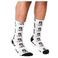 Chaussettes unisexes en polyester-coton imprimées numériquement en 3D, tendance mi-mollet, amusantes et créatives, accessoires de skit TikTok, chaussettes animales pour skateboard