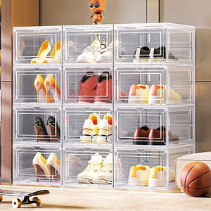 Caja de almacenamiento para zapatos Zapatero Organizador de almacenamiento Caja de zapatos magnética gigante de plástico transparente - Product Image 3