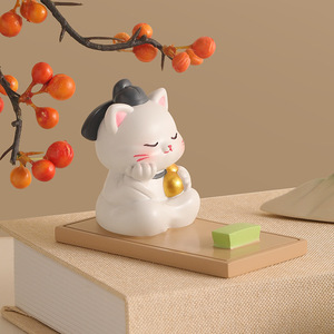 ที่วางโทรศัพท์รูปแมวกวัก ของตกแต่งโต๊ะเรซิ่น ของขวัญน่ารัก - Product Image 4