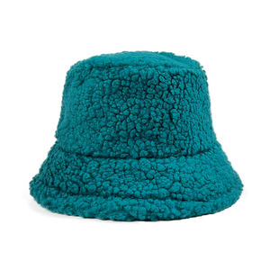 Unisex <strong>Winter</strong> Thick Warm Spliced 100% Polyester Fisherman's <strong>Hat</strong> Custom Logo <strong>Fluffy</strong> Plush Cycling Daily Bucket <strong>Hat</strong> - Product Image 5