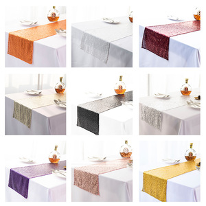<span class=keywords><strong>Chemin</strong></span> <span class=keywords><strong>de</strong></span> <span class=keywords><strong>table</strong></span> Yinon à imprimé animal, 3 couches, entièrement brodé <span class=keywords><strong>de</strong></span> paillettes, personnalisable, style méditerranéen, 100% polyester, en gros - Product Image 2