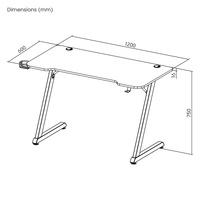 Table de bureau de jeu économique ergonomique GMD02E-1 Table d'ordinateur de PC de jeu bon marché avec des jambes en forme de Z