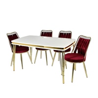 Ensemble de table extensible avec 4 chaises, design népalais, meilleurs prix, meubles de salle à manger, produit le plus vendu, élégant et économique