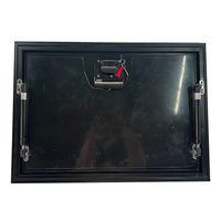 Porte de chargement personnalisée en aluminium à angle droit 600x800mm pour camping-car, caravane, fourgonnette, camion, remorque avec serrure mécanique et vérins à gaz