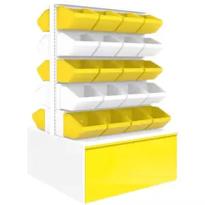 Hochwertige gelbe Kunststoffe Supermarkt Süßigkeiten Süßigkeiten Regale für den Einzelhandel