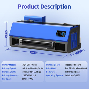 European Warehouse Stock A3 DTF Printer XP600 Print Head High Speed Production Fast EU Shipping for Custom Apparel Business - Product Image 2