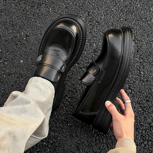 Nouvelles Chaussures Décontractées pour Homme, Style Business Casual, Mocassins Chunky Antidérapants, Amortissants, Légers, Rehaussantes, à Enfiler, Type Derby à Bout Large - Product Image 1