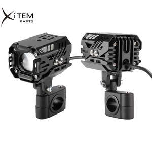 Foco LED <span class=keywords><strong>para</strong></span> Motocicletas Faro Antiniebla Luz de Conducción Auxiliar LED Doble Color 3000k 6000k con Ventilador de Refrigeración - Product Image 4