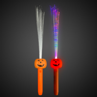 Bâton lumineux LED d'Halloween, baguette citrouille et crâne à fibres optiques clignotantes, jouet lumineux pour enfants, fournitures en vrac pour festivals et événements festifs