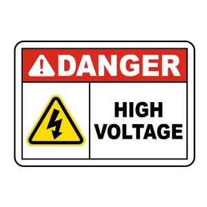 Customized material Danger warning security sign, use for high voltage,electric, construction places,Alert people to the danger