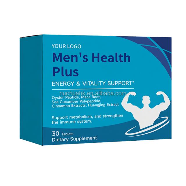 Men's Health Plus Tablets Energy Vitality Support Dietary Supplement Private Label 30 Tablets