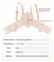 Ceinture de Maternité Haut de Gamme en Fibre de Polyester Solide, Respirante et Lavable, pour Avant et Après la Grossesse, Soulagement des Douleurs Dorsales