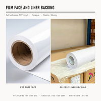 Rouleau de vinyle brillant auto-adhésif pour impression sur volet roulant de magasin, autocollants PVC grand format, résistant à l'eau, caractéristiques écologiques